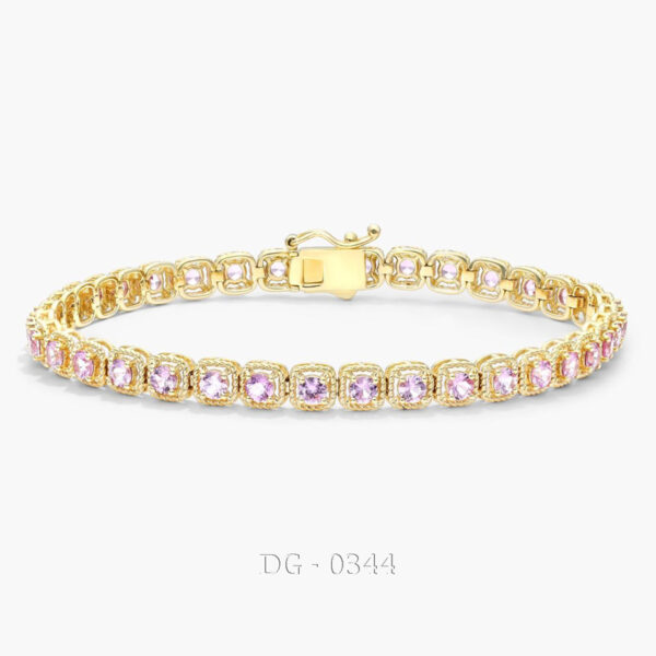 Bratara din Aur cu Safire Galbene #344