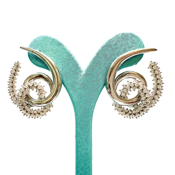 Cercei din Argint Rodiat cu Cristale Swarovski A#1006