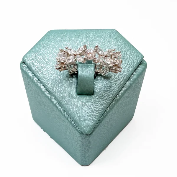 Inel din Argint Rodinat cu Cristale Swarovski A#1010