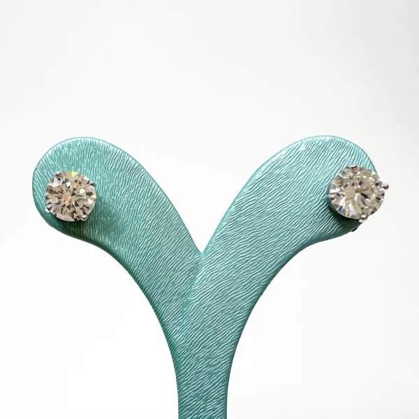 Cercei din Argint Rodinat cu Moissanite A#1019