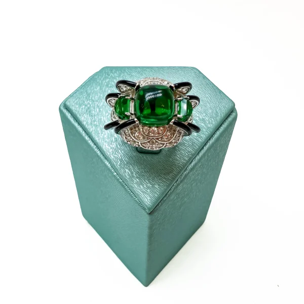 Inel din Argint Rodinat cu Moissanite A#1912